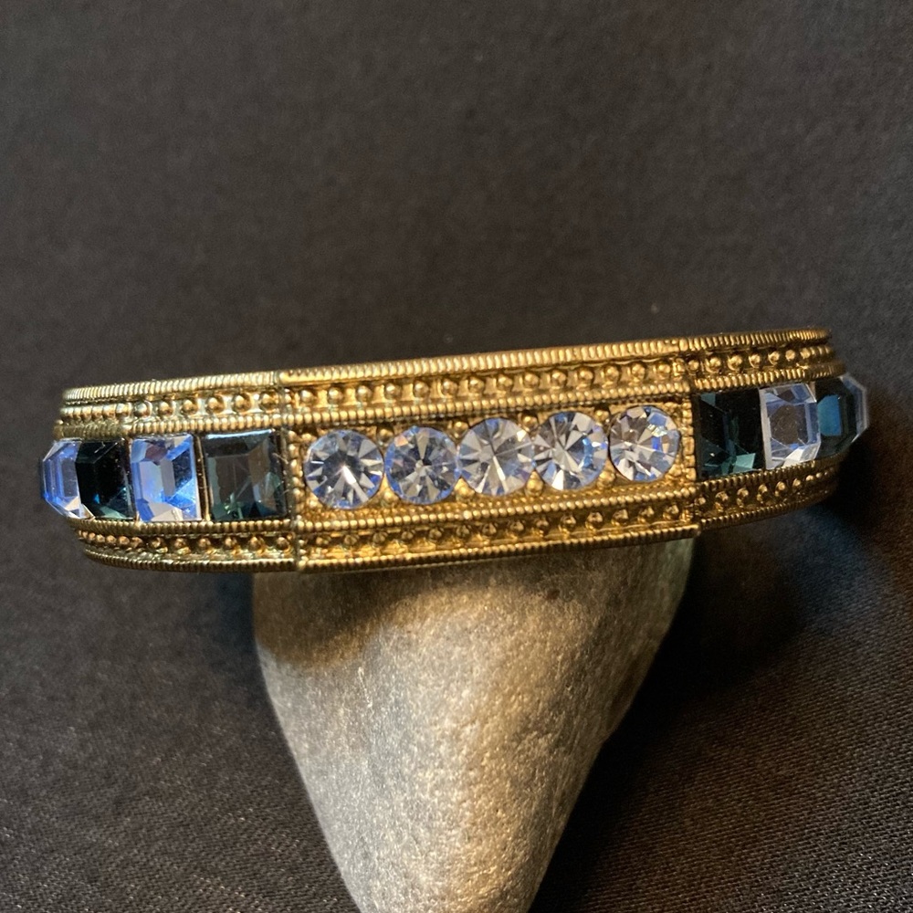 Heidi Daus Cuff Bracelet with Blue Gems